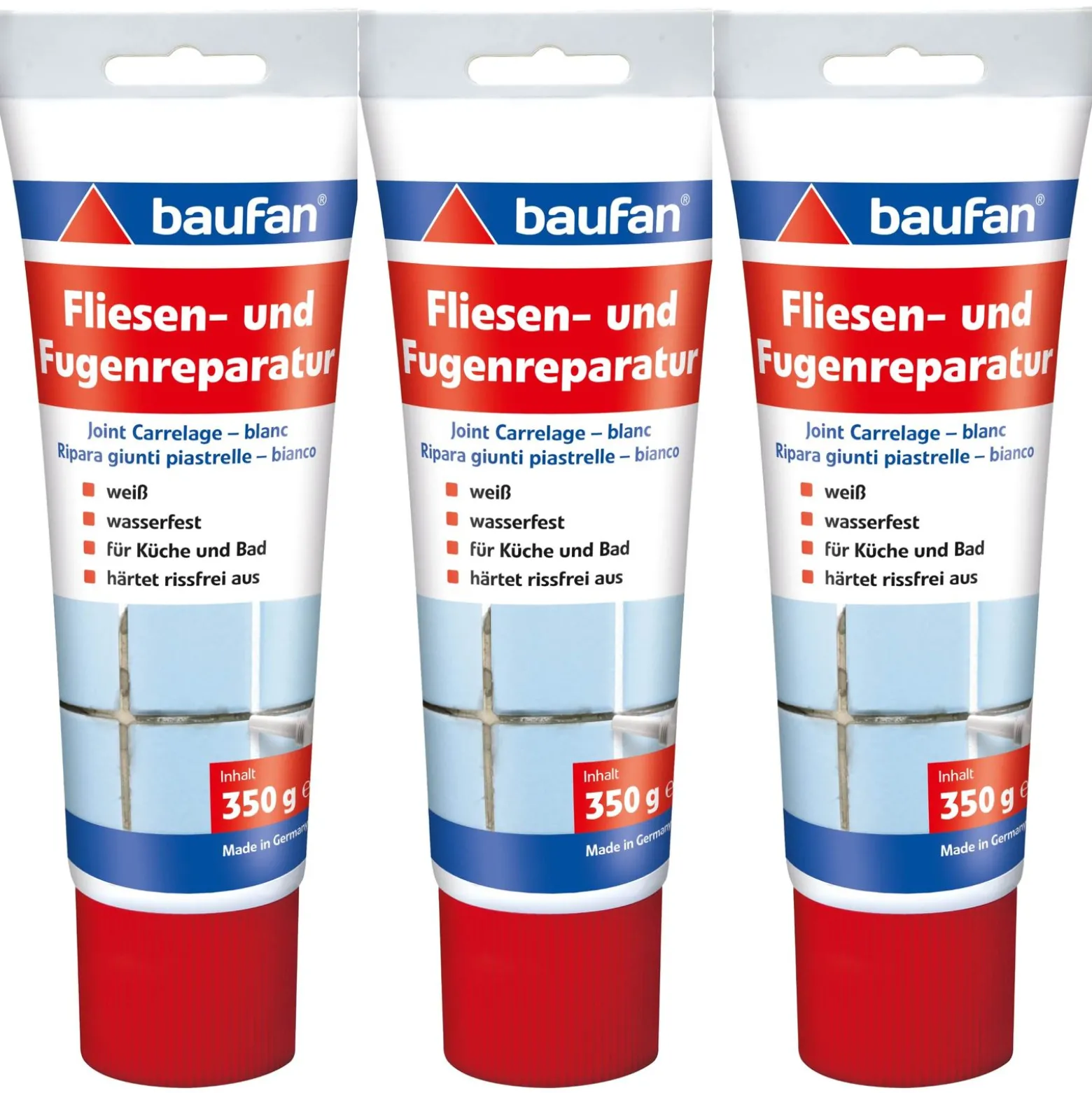 Baufan Fliesen- und Fugenreparatur Bad Küche weiß 350g
