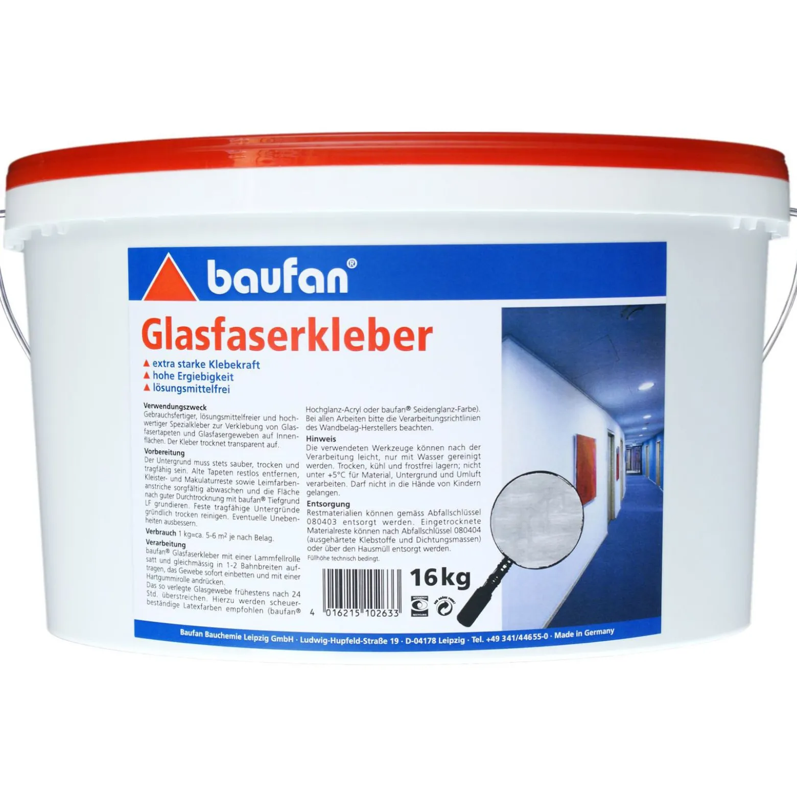 Baufan Glasfaserkleber 16 kg Klebstoff gebrauchsfertig