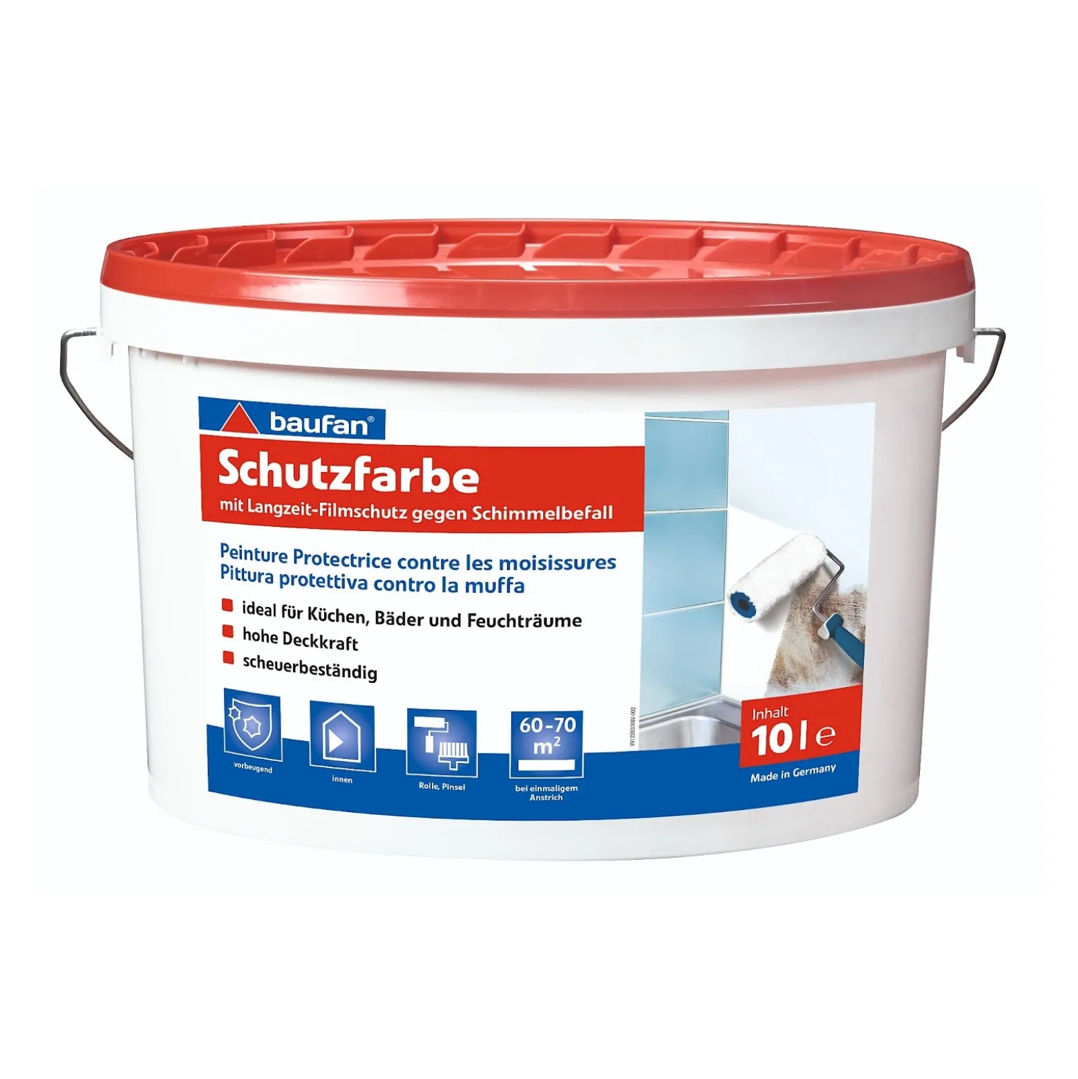 Baufan Schutzfarbe 10 l Schimmel Küchenfarbe Badfarbe