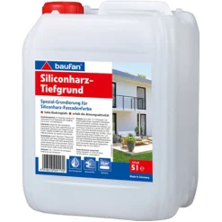 Baufan Siliconharztiefgrund Grundierung Fassadenfarbe 5L