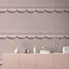 Bordüre Betonoptik 3D Effekt Grafik Rosa Grau 34494