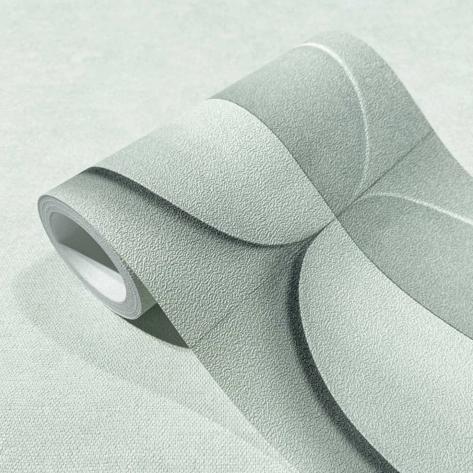 Bordüre Betonoptik 3D Effekt Grafik Hellgrau 34496