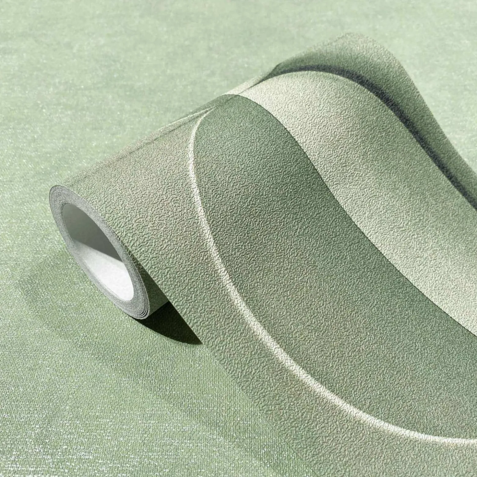 Bordüre Betonoptik 3D Effekt Grafik Grün Grau 34495