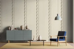 Bordüre Betonoptik 3D Effekt Grafik Creme Beige 34491