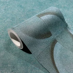 Bordüre Fliesen 3D Effekt Kreise Dunkelblau 34470