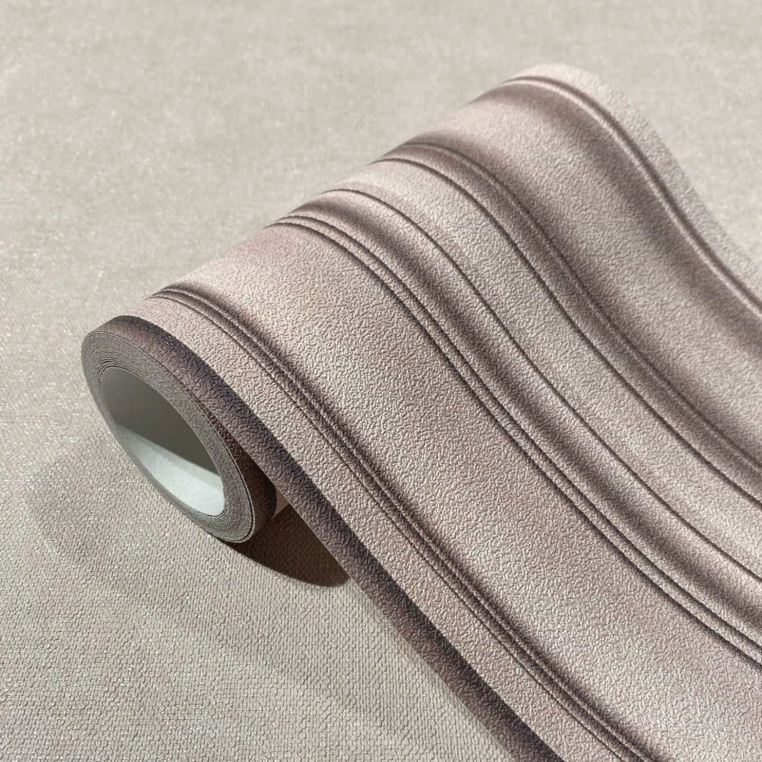 Bordüre Stuckleiste 3D Optik Struktur Beige Rosa 34457