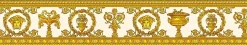 Borte Versace Home Medusa Lorbeer weiß gold 34305-2