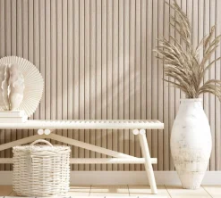 Botanica Vliestapete Holz Paneele Beige Grau 33957