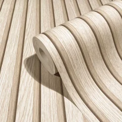 Botanica Vliestapete Holz Paneele Beige Grau 33957