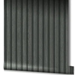 Botanica Vliestapete Holz Paneele Schwarz 33961