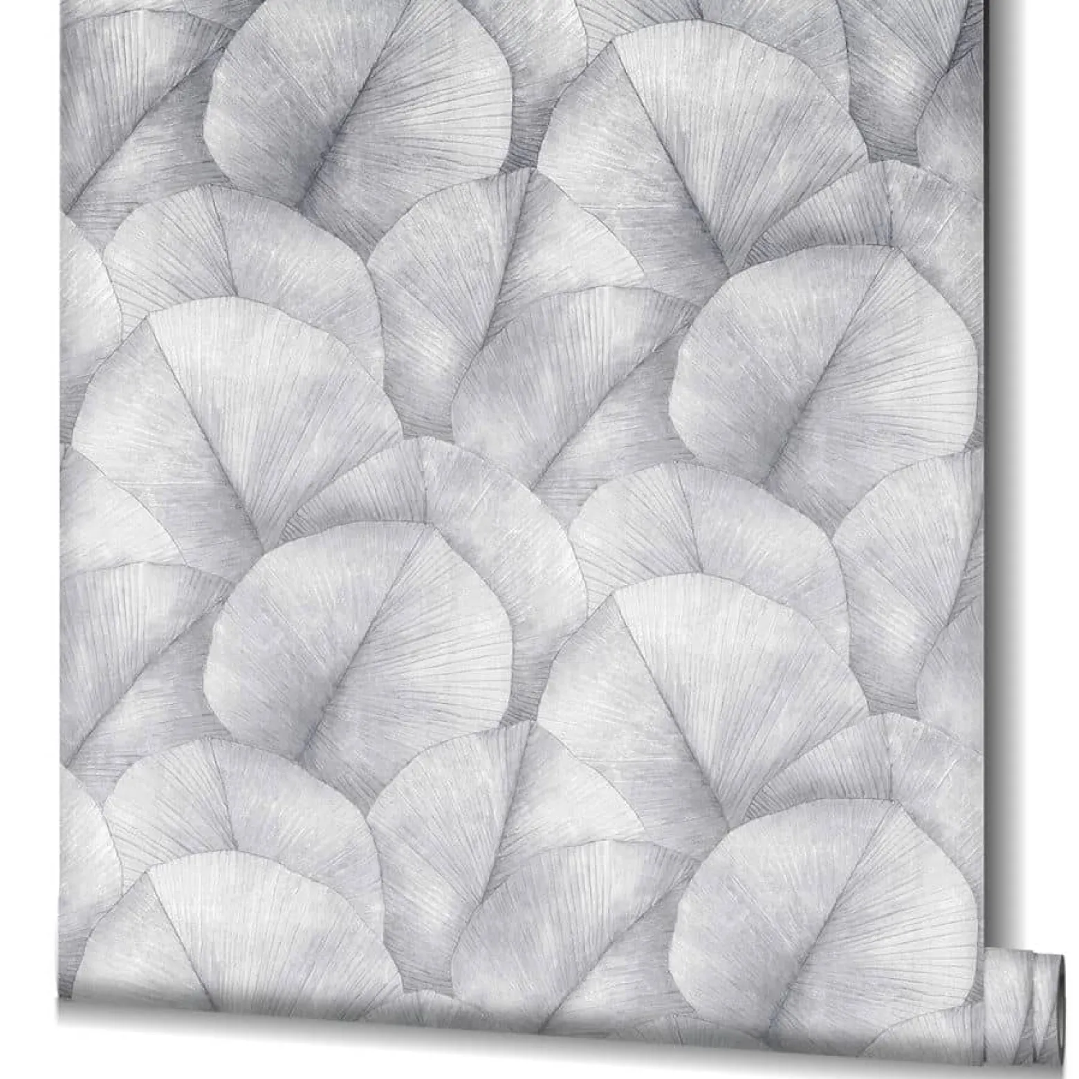 Digitaldruck Blattmuster Floral Grau Blau 34598