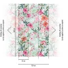 Digitaldruck Blumen Muster Blau Rot Grün 39195-1