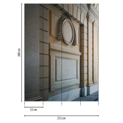 Digitaldruck Daniel Hechter Fassade Altbau Grau Beige