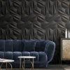 Digitaldruck 3D-Effekt Schwarz Gold Metallic 39179-1