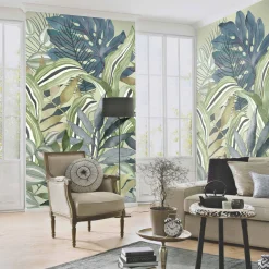 Digitaldruck Elle Blätter Tropen Floral Grün 2270-10