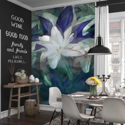 Digitaldruck Elle Floral Tropisch Blau Grün 2269-10