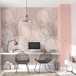 Digitaldruck Elle Grafik Floral Blumen Rosa 2268-10