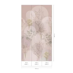 Digitaldruck Elle Grafik Floral Blumen Rosa 2268-10