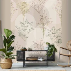 Digitaldruck Elle Grafik Floral Blumen Beige 2268-20
