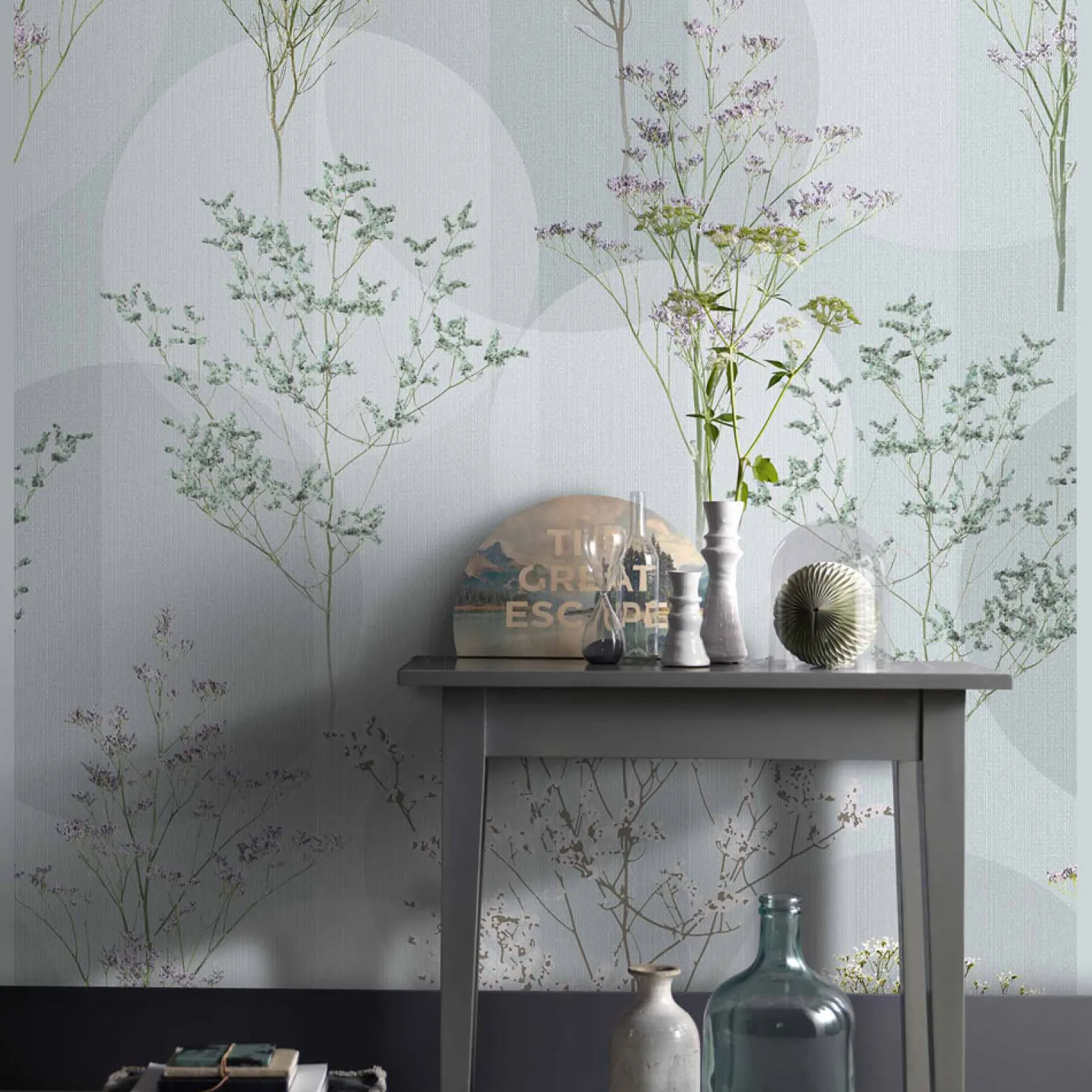 Digitaldruck Elle Grafik Floral Blumen Blau 2268-30
