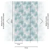 Digitaldruck Farne Tropen Dschungel Blau Rosa 39184-3