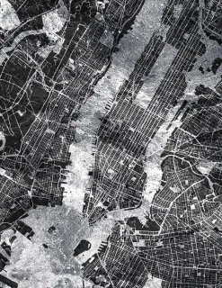 Digitaldruck Fototapete New York Karte schwarz DD118828