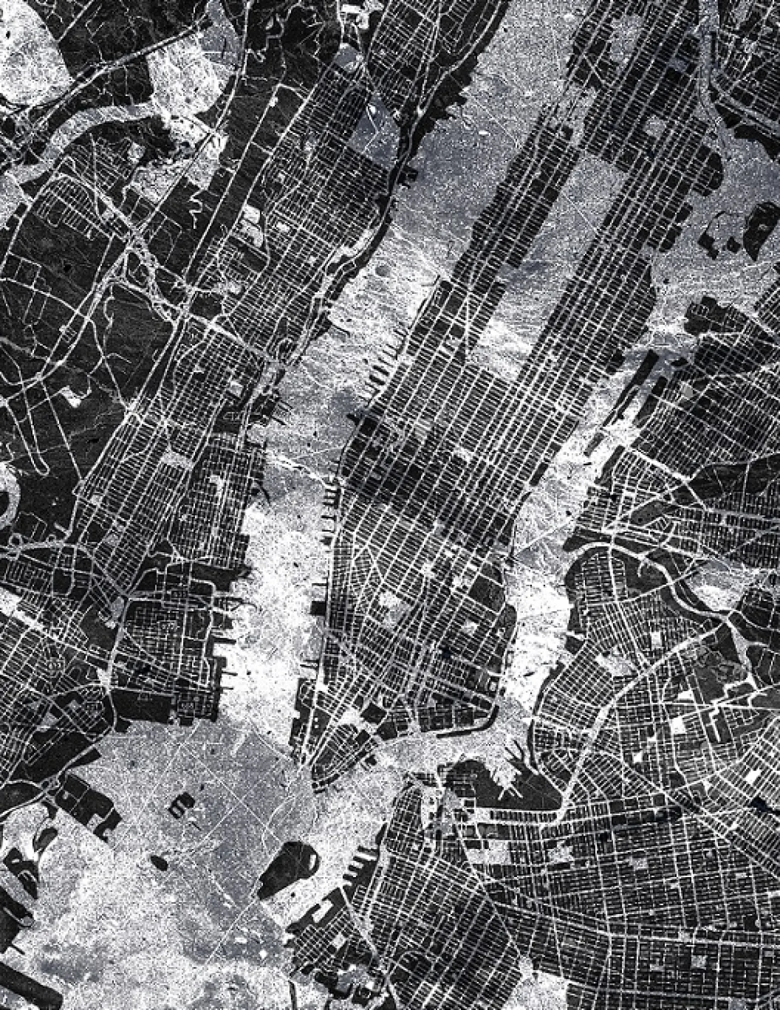 Digitaldruck Fototapete New York Karte schwarz DD118828
