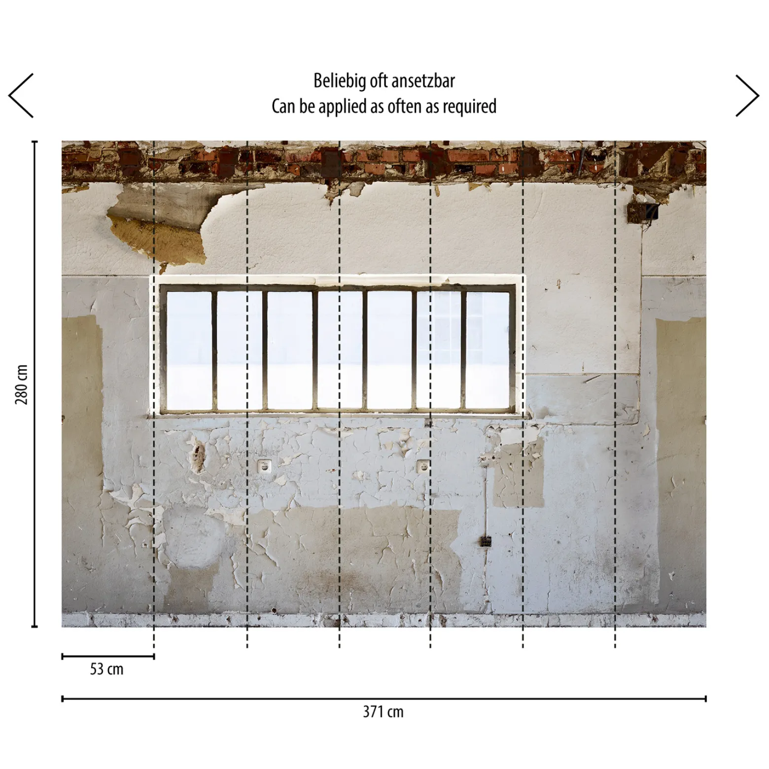 Digitaldruck Industrial Loft Beige Grau 39224-1
