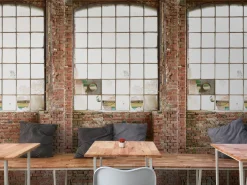 Digitaldruck Loft Fenster Braun Rot Creme 39242-1