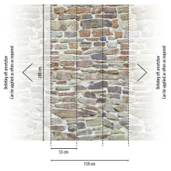 Digitaldruck Naturstein Wand Optik Beige Braun 39251-1