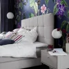 Digitaldruck Vlies Floral Blumen Blau Lila Grün 33113
