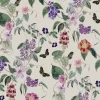 Digitaldruck Vlies Floral Blumen Beige Lila Rot 33111