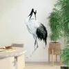 Digitaldruck Vogel Aquarell Schwarz Weiß Grau 34594