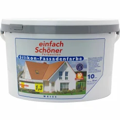 Einfach Schöner Silikon-Fassadenfarbe weiß matt 10 Liter
