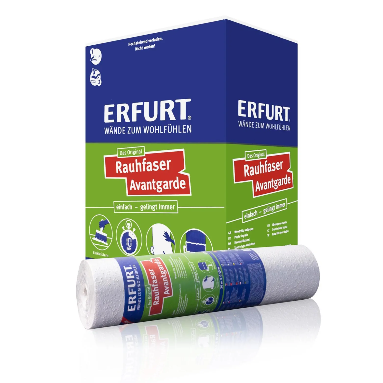 Erfurt Rauhfaser Tapete Avantgarde quadratisch fein