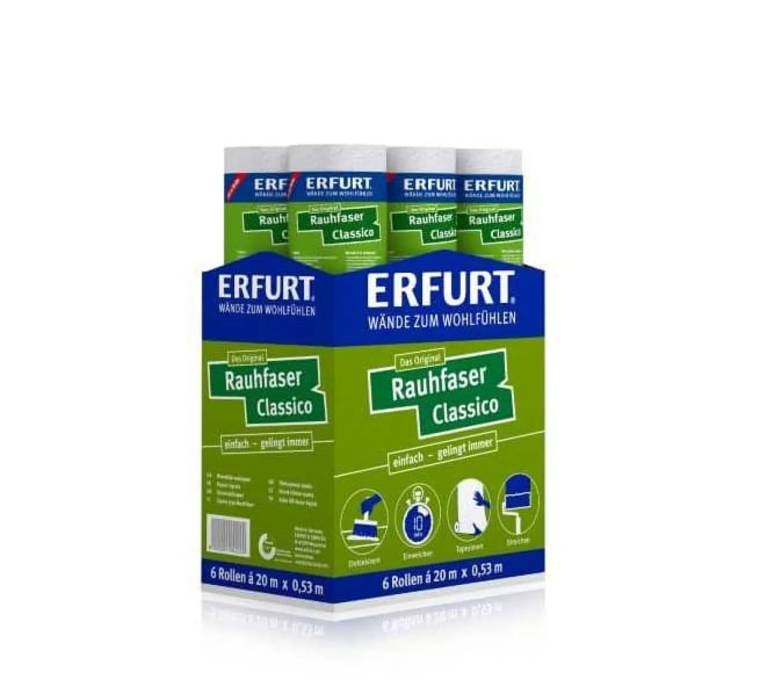 Erfurt Rauhfaser Tapete Classico überstreichbar mittel