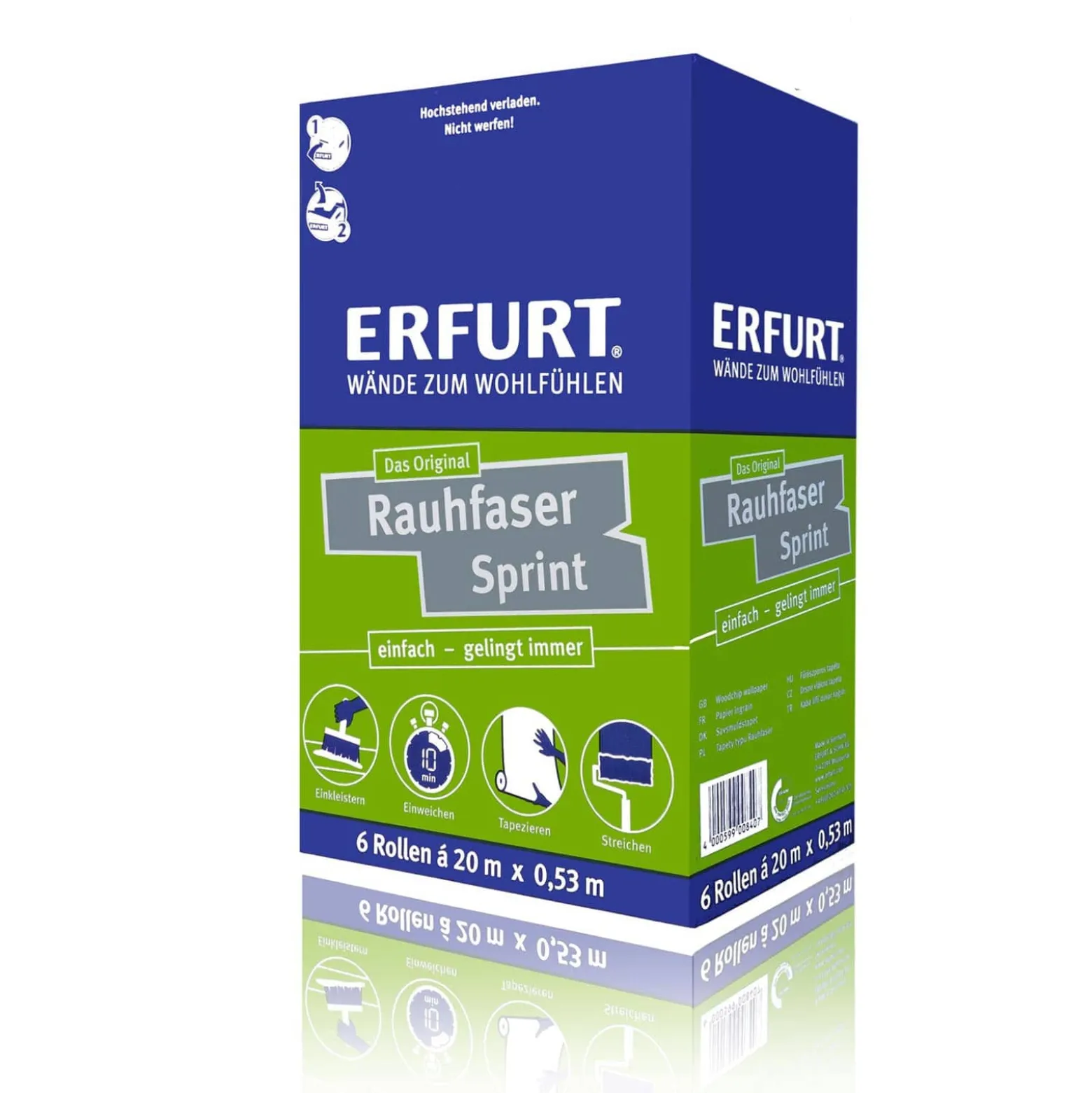 Erfurt Rauhfaser Tapete Sprint überstreichbar mittelfein