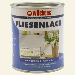 5er Set Wilckens Fliesenlack Cremeweiß Fliesenfarbe