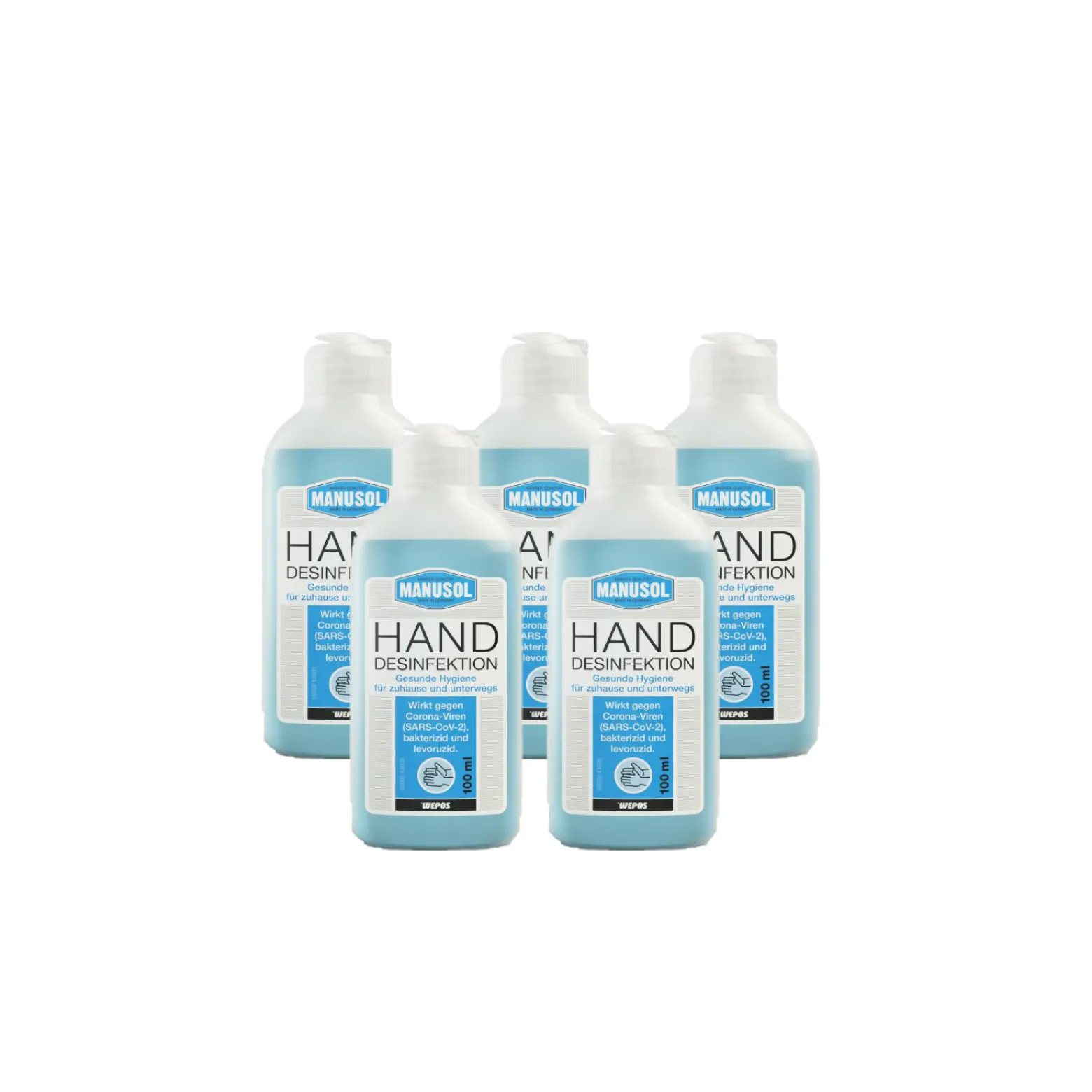 5er Wepos Hand-Desinfektion 100 ml