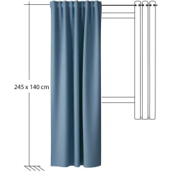 Fertigschal Uni blau verdunkelnd Galdin 245x140