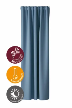 Fertigschal Uni blau verdunkelnd Galdin 245x140