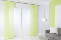 Flächenvorhang Uni grün halbtransparent 60x245 5802-24