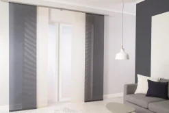 Flächenvorhang Uni lila halbtransparent 60x245 5802-79