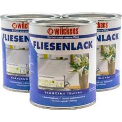 Fliesenlack Wilckens Lackfarbe Cremeweiß Glänzend 750ml