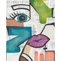Fototapete Abstrakt Kunst Pop Art Grau Bunt 39888-1