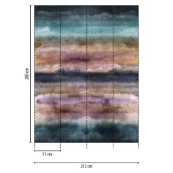 Fototapete Aquarell Farbverlauf Blau Braun 39891-1