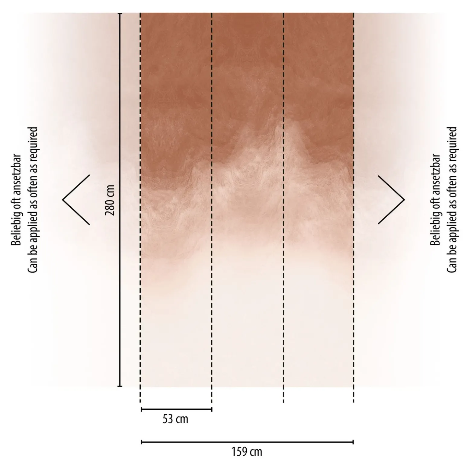 Fototapete Aquarelloptik Ombre Creme Braun 79216-4