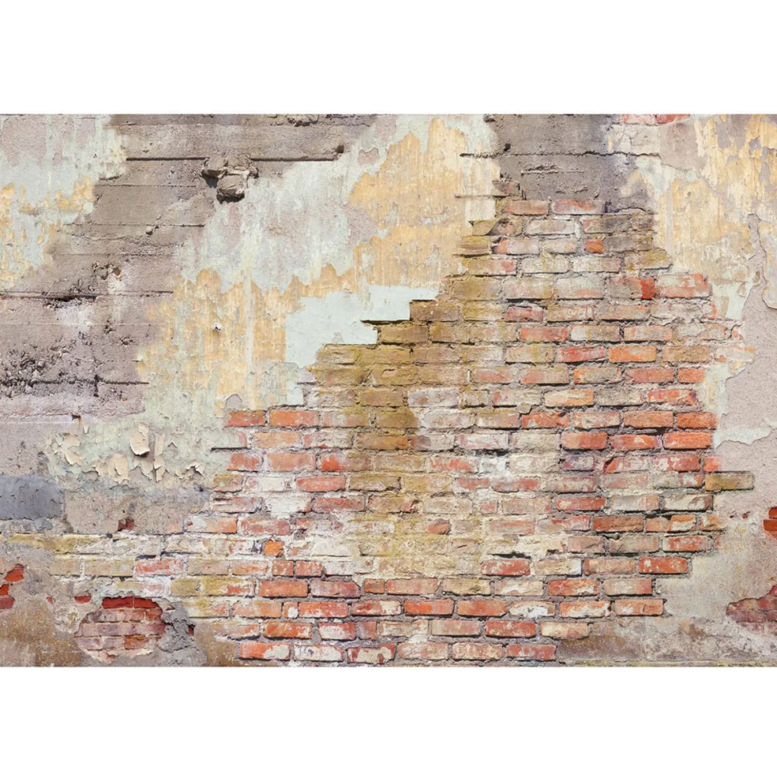 Fototapete Backstein Betonoptik Shabby Beige Rot 2224-10