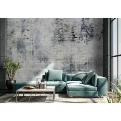 Fototapete Backstein Mauer Shabby Grau Blau 2225-15