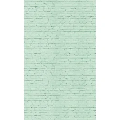 Fototapete Backstein Wand 3D-Optik Türkis 39828-1